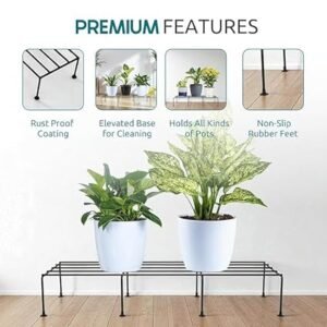 elated metal plant stands (set of 4)